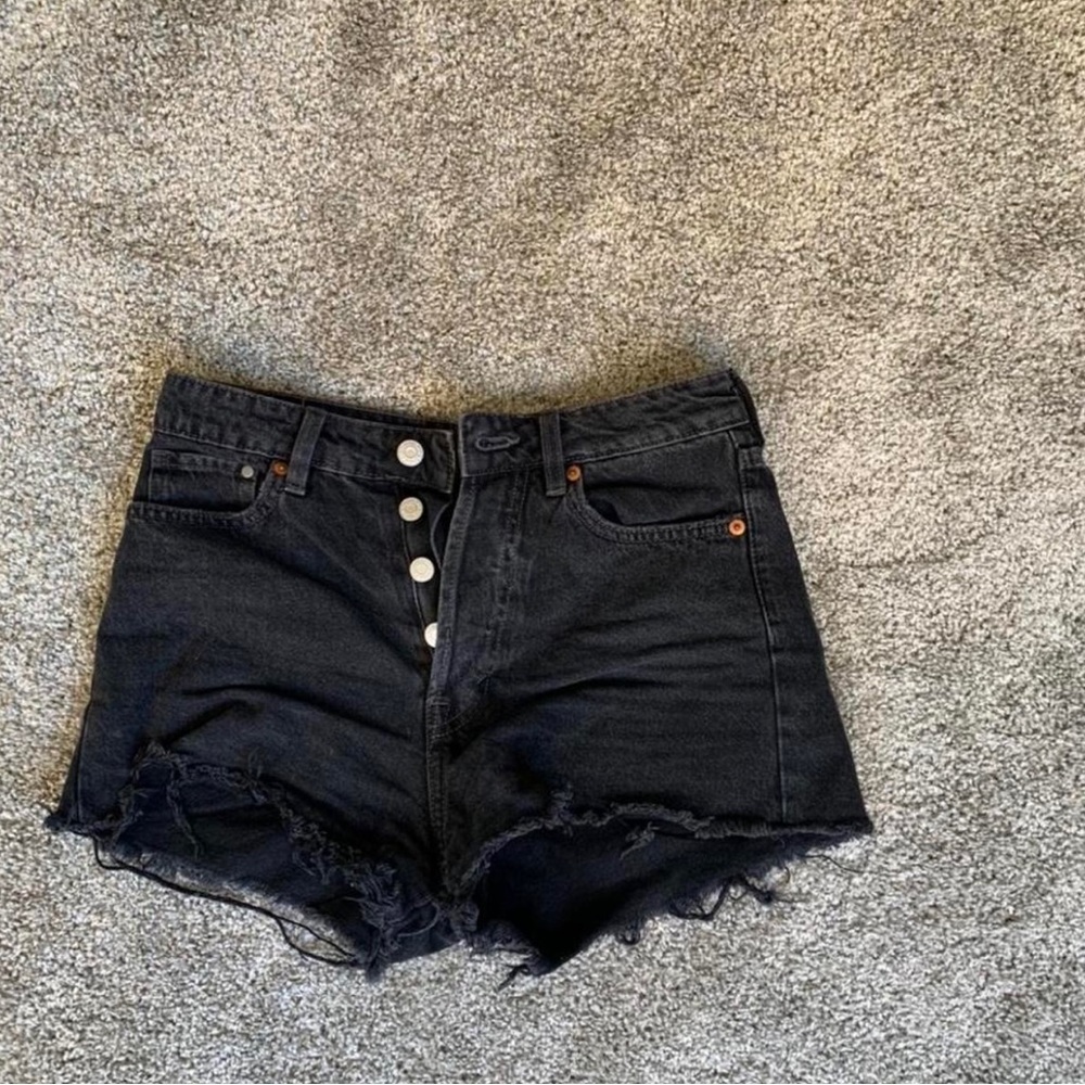 H&M high waisted denim shorts